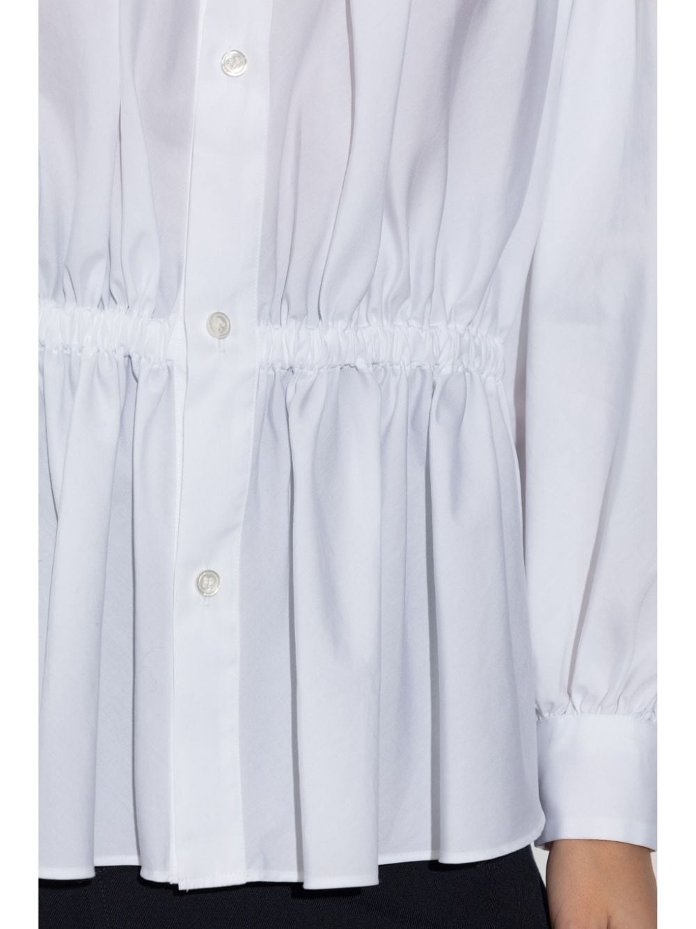 ruched-detail shirt - 5