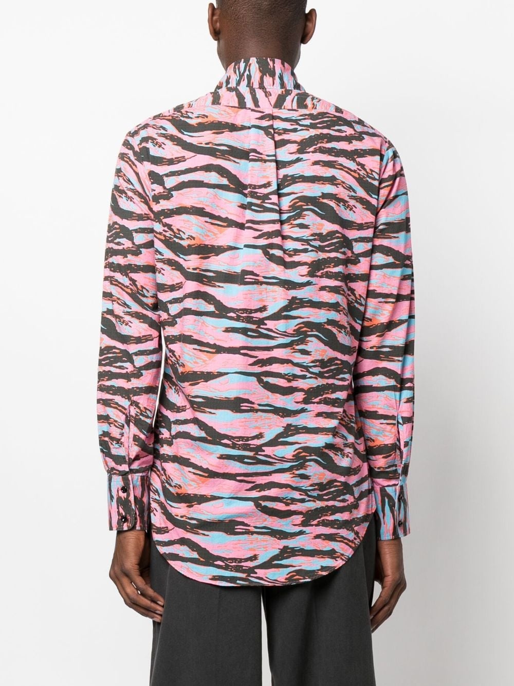 camouflage tiger-print cotton shirt - 4