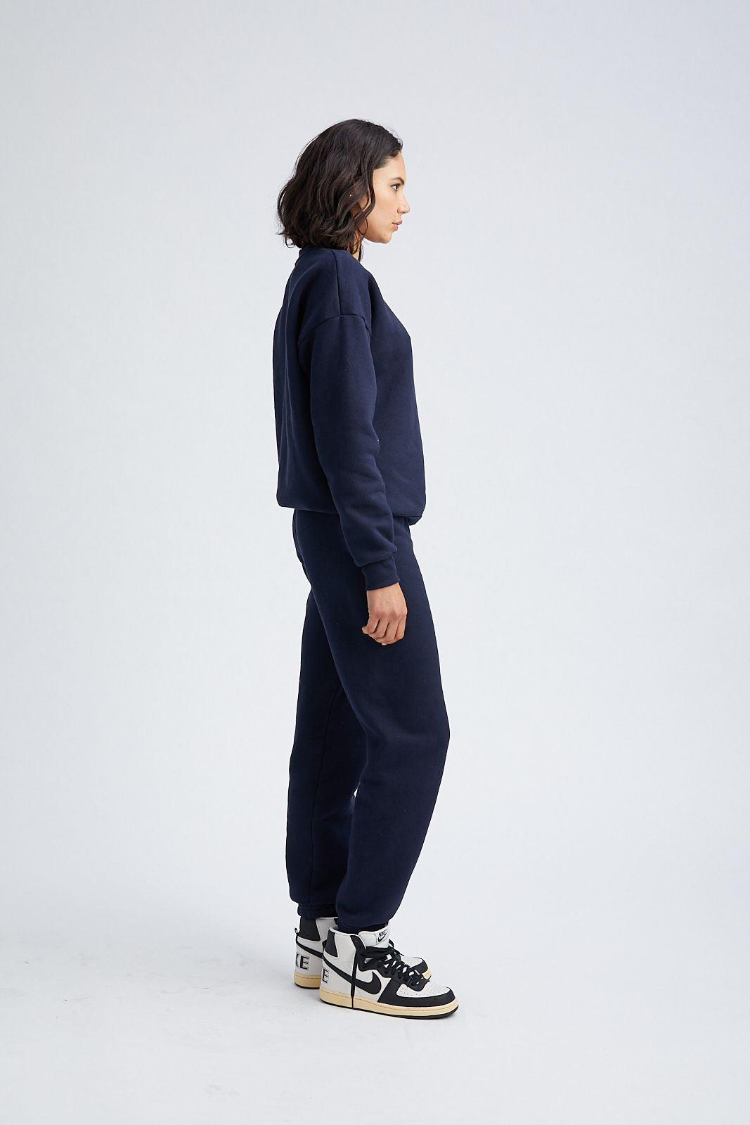 NAVY COTTON LOGO SWEATSHIRT - 3