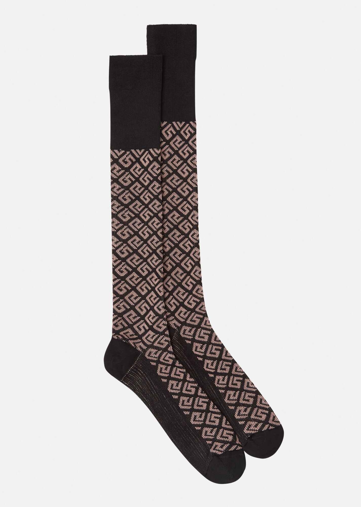 Greca Pattern Stockings - 1