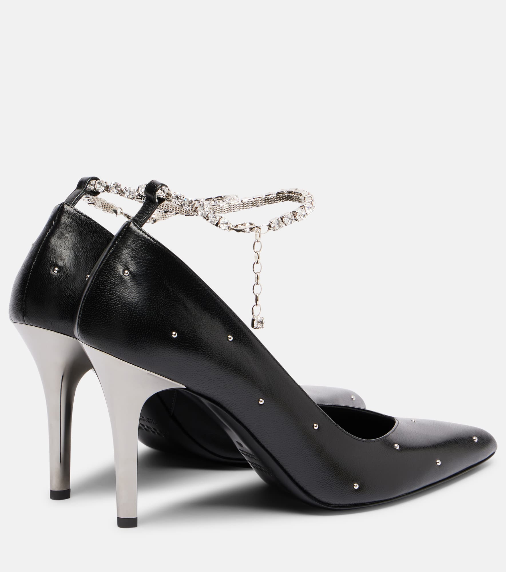Embellished leather pumps - 2