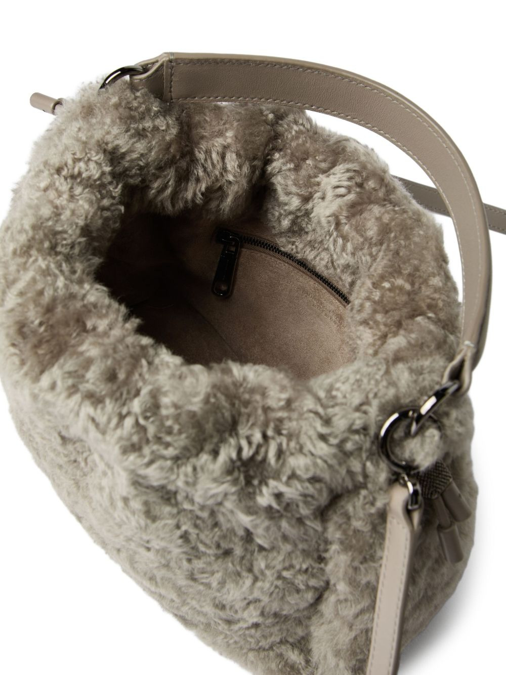 shearling tote bag - 4