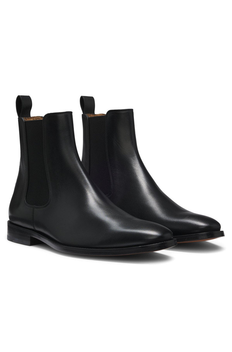 BECKHAM X BOSS LEATHER CHELSEA BOOTS WITH ELASTICATED PANELS 2