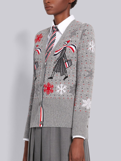 Thom Browne snowflake intarsia knit cardigan outlook