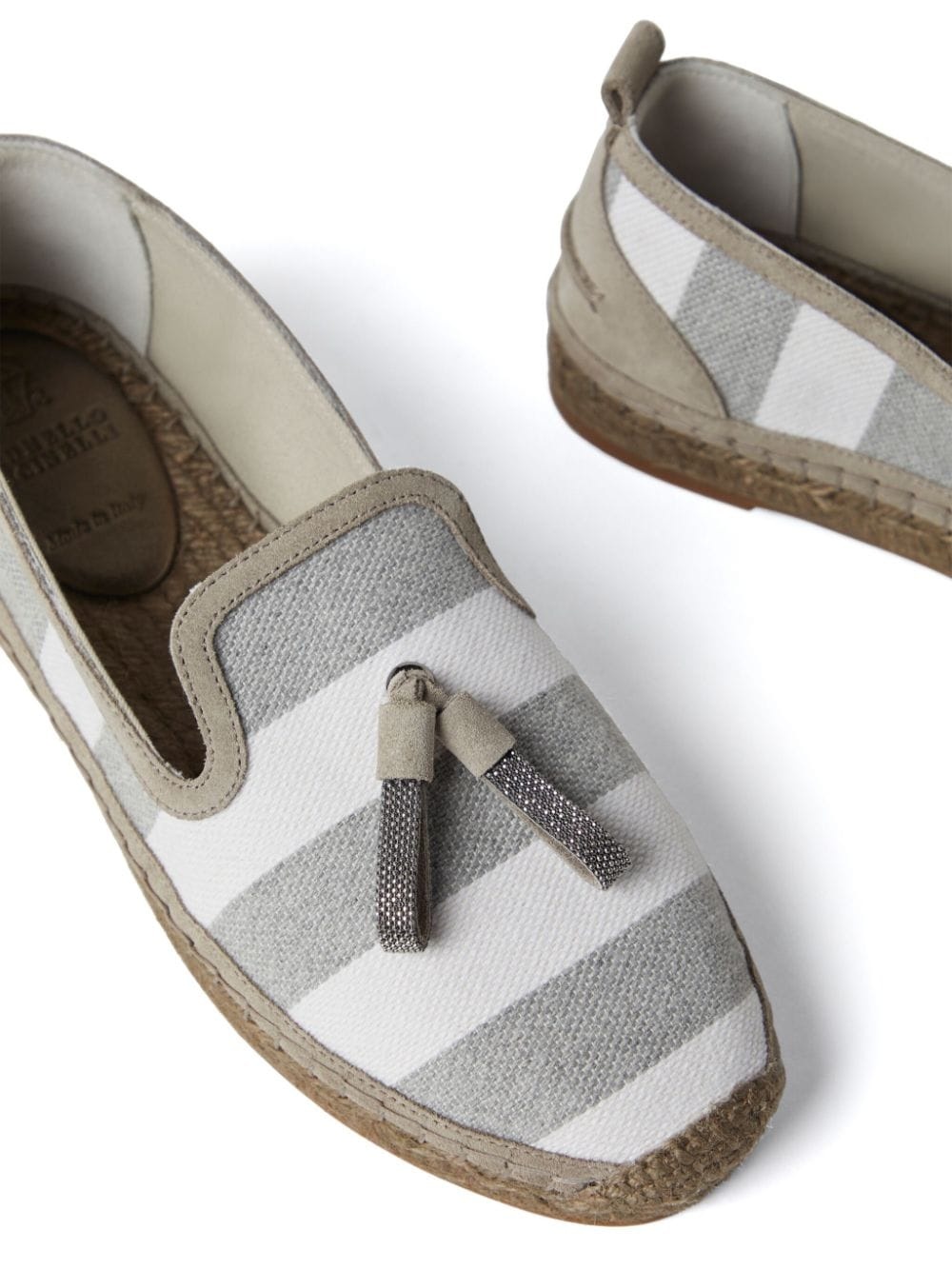 striped canvas espadrilles - 4