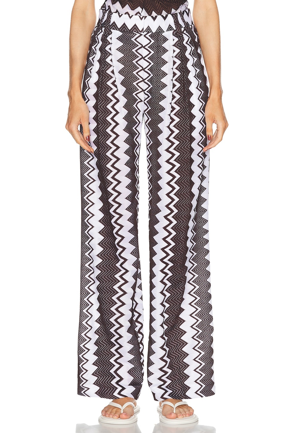 Zig Zag Wide Leg Trouser - 1