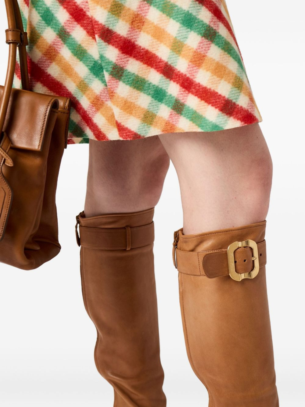 65mm buckle-fastening leather boots - 5