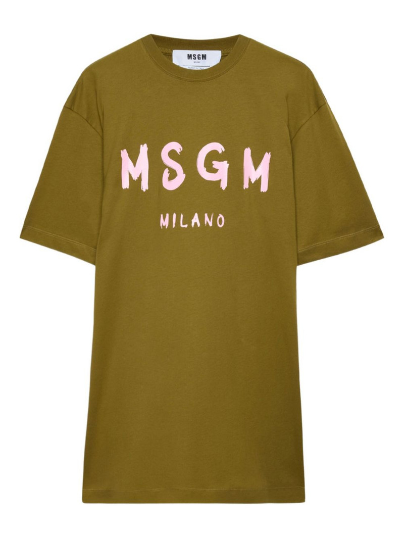 logo-print T-shirt dress 1