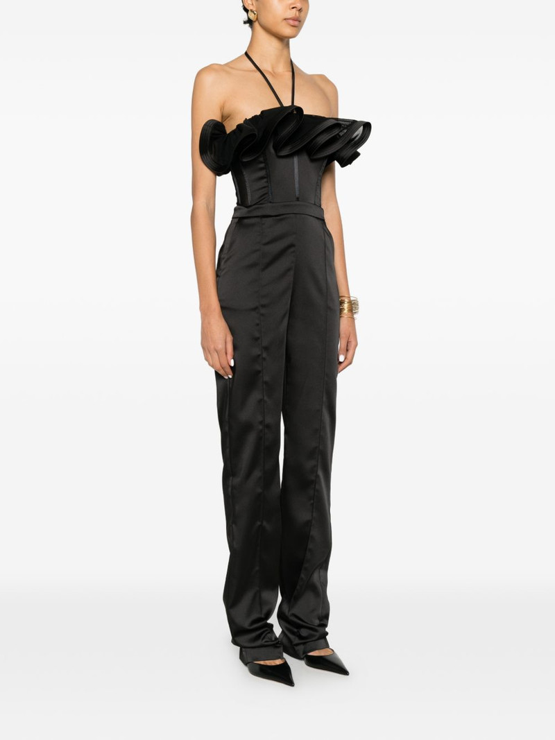 ruffled corset-style jumpsuit 3