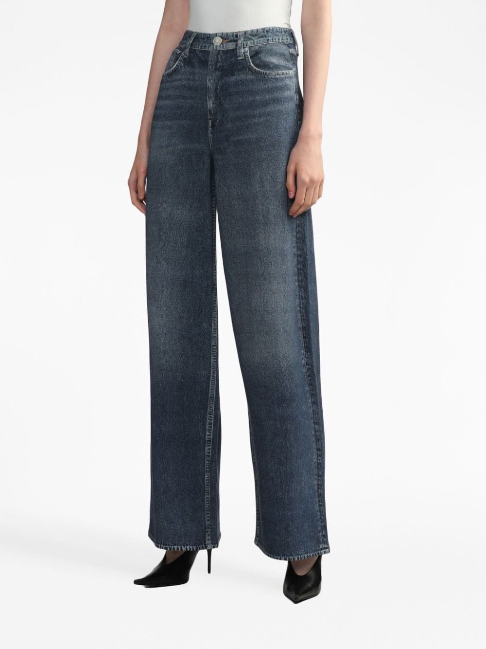 mid-rise wide-leg jeans - 3