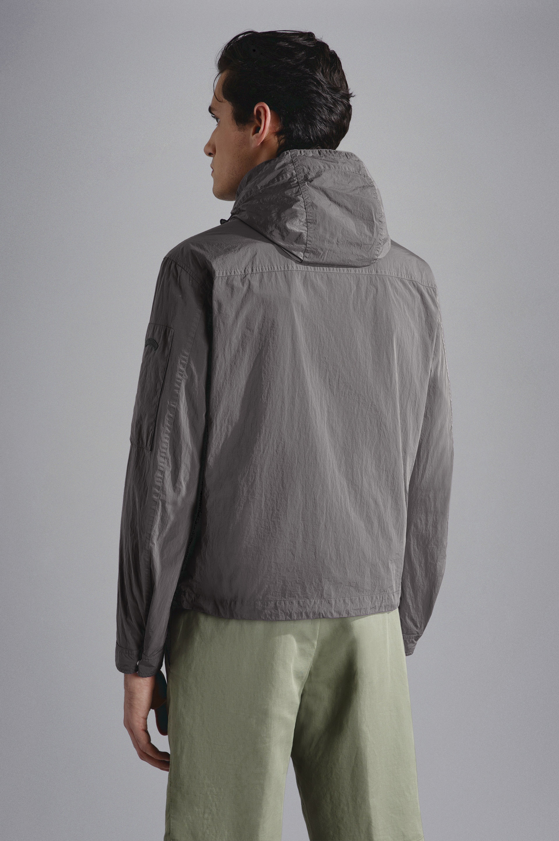 GARMENT DYED CRINCKLE NYLON WINDBREAKER - 3
