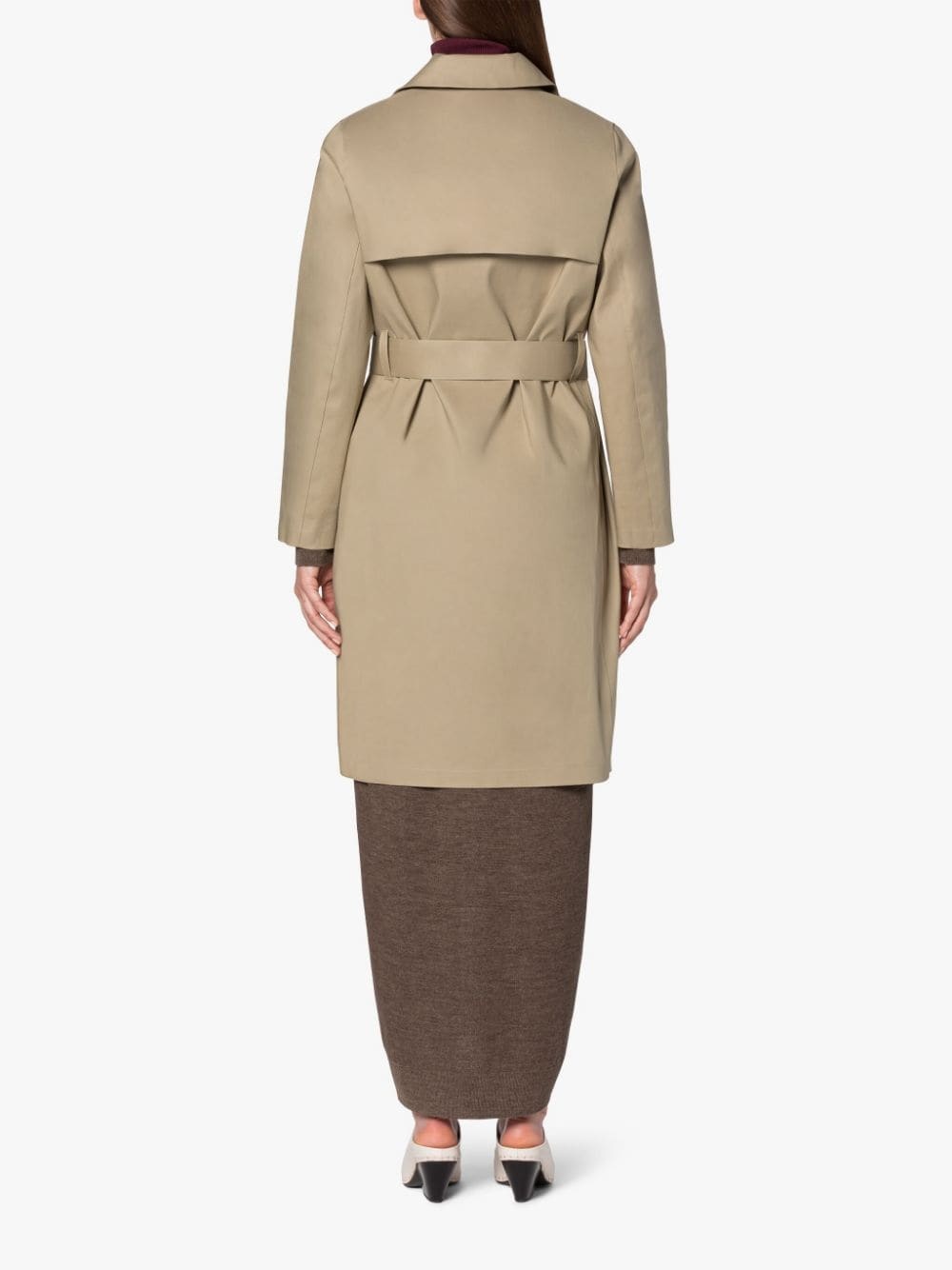 MORNA FAWN BONDED COTTON TRENCH COAT - 4