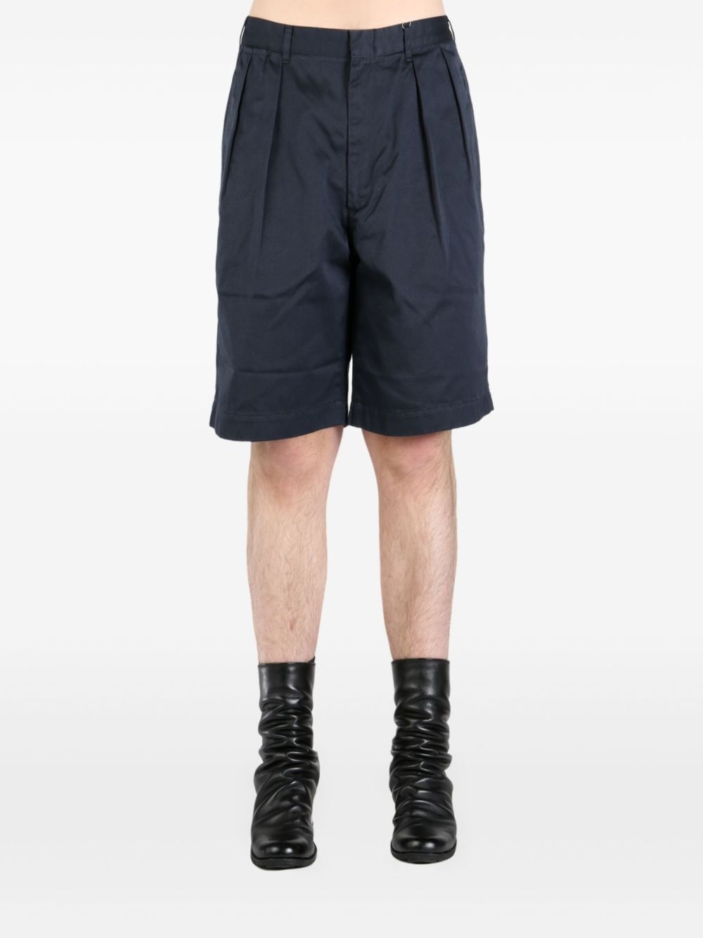 double-pleat chino shorts - 2