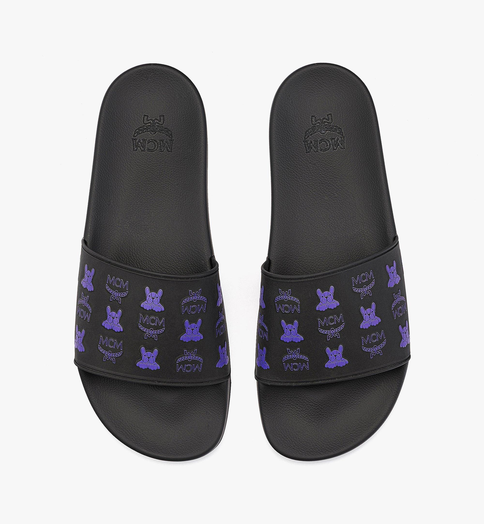M Pup Visetos Print Rubber Slides - 6