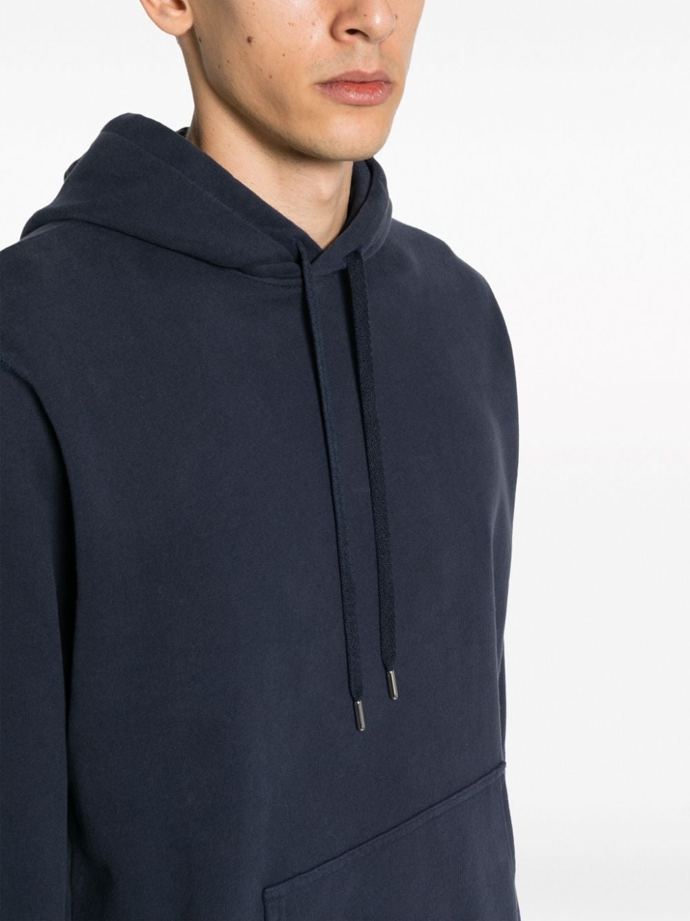 drawstring-fastening cotton hoodie - 5