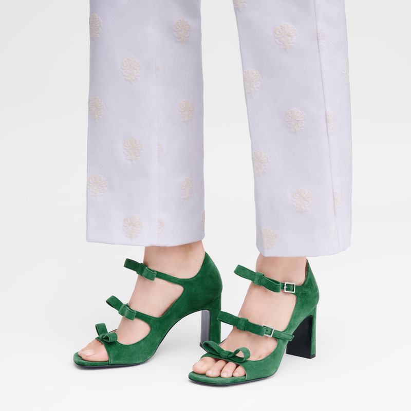 Longchamp La Baronne Sandals Thyme - Leather outlook