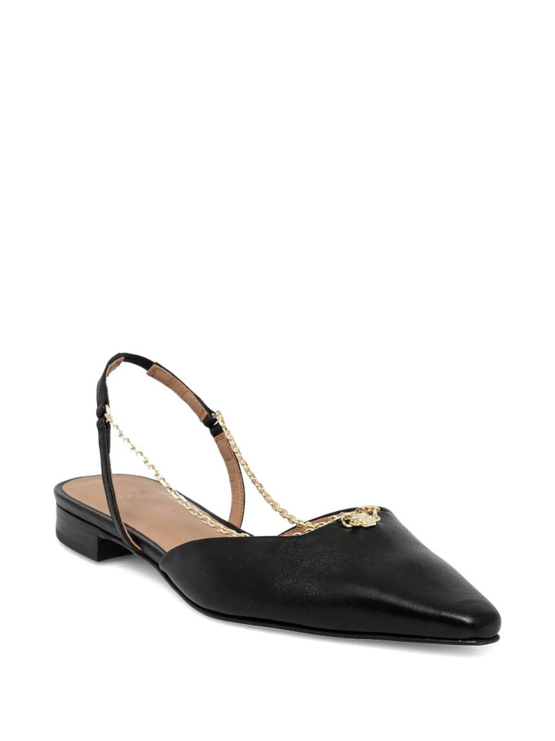 BOSS Charlize chain-embellished slingback flats outlook