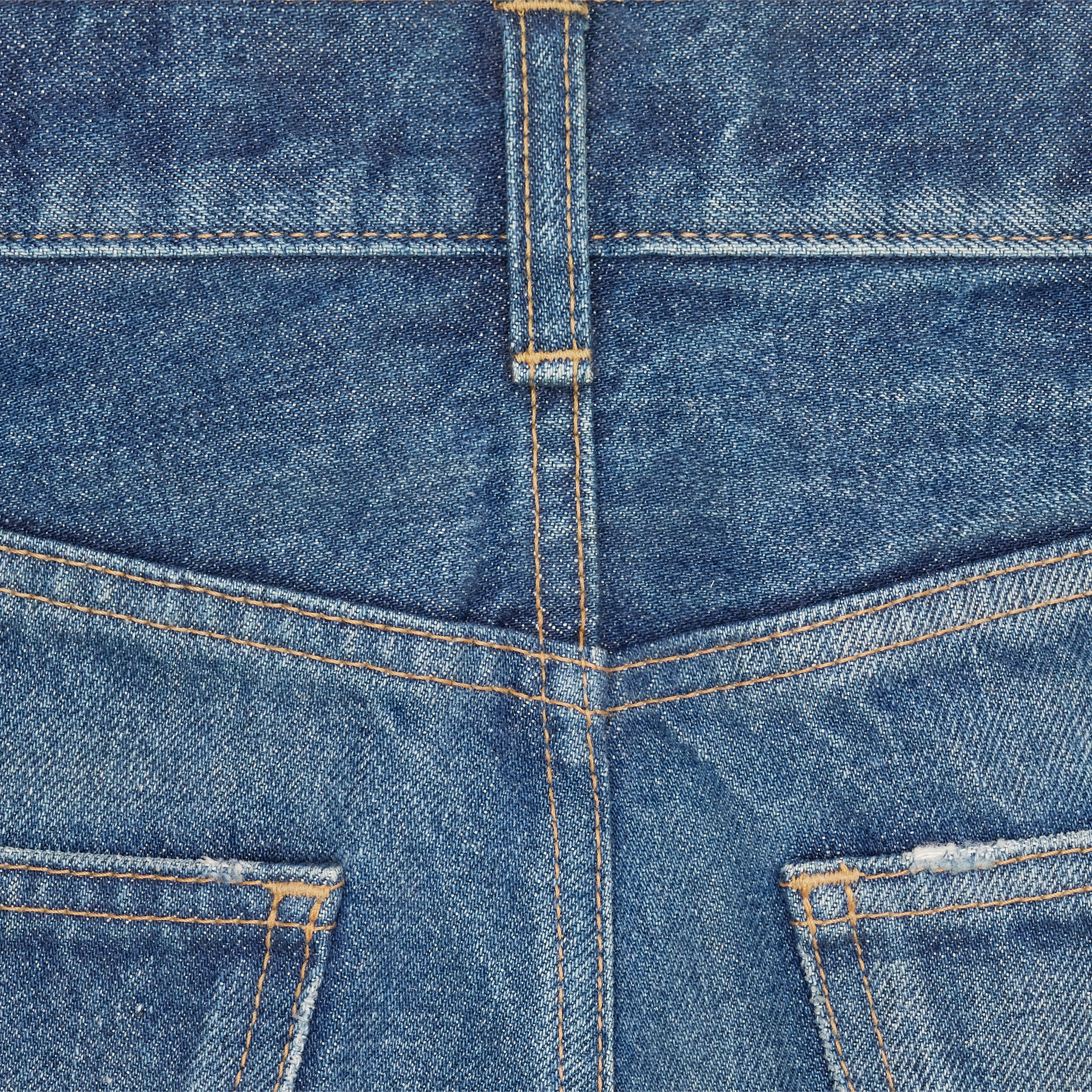 FLARED JEANS IN DARK UNION WASH DENIM TWILL - 3