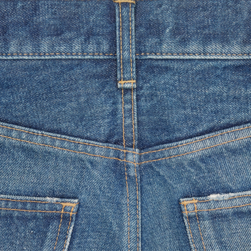 FLARED JEANS IN DARK UNION WASH DENIM TWILL 3