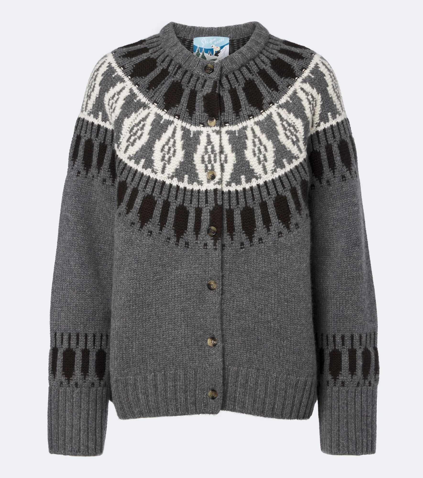 Fair Isle cashmere cardigan - 1