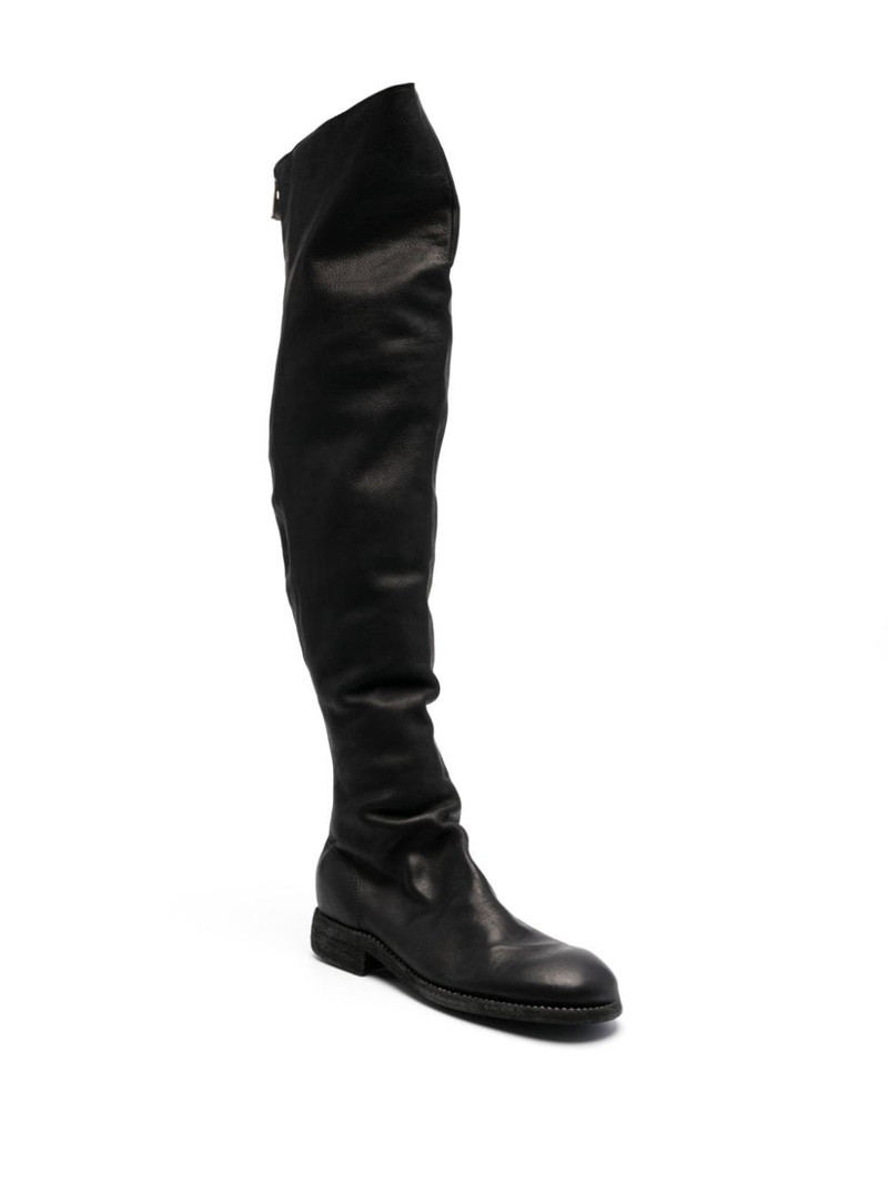 Guidi thigh-lenth leather boots outlook