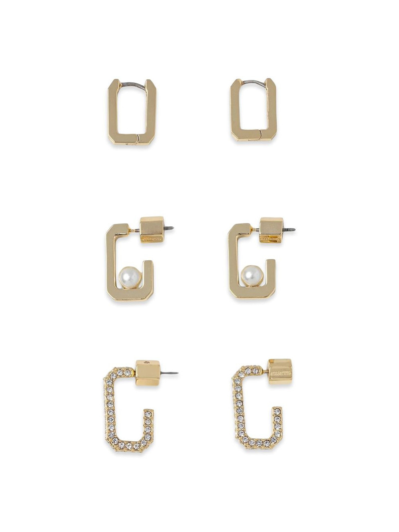 ALLSAINTS embellished rectangle earrings (set of three) outlook