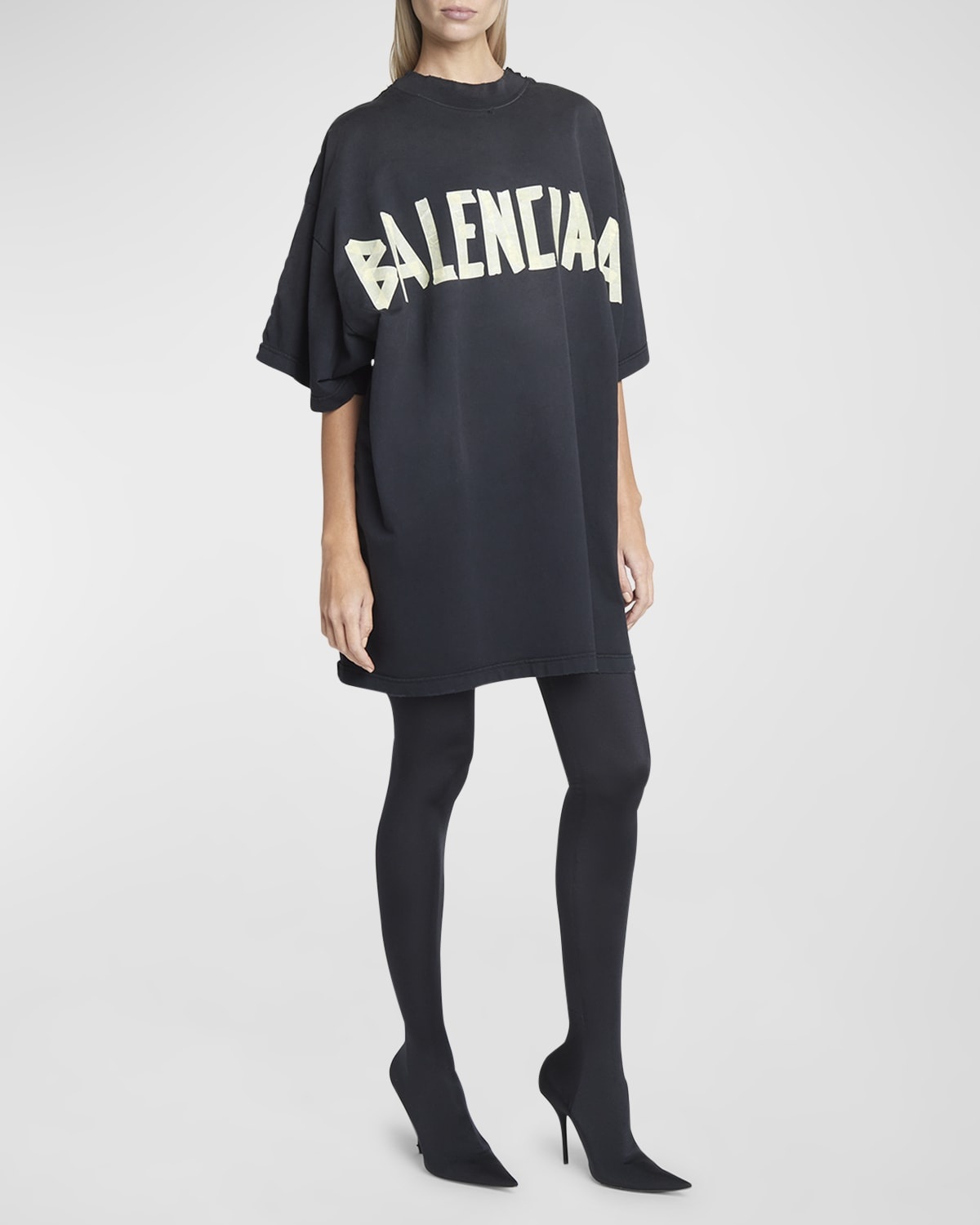 Tape Type Double Front T-Shirt Oversized - 3