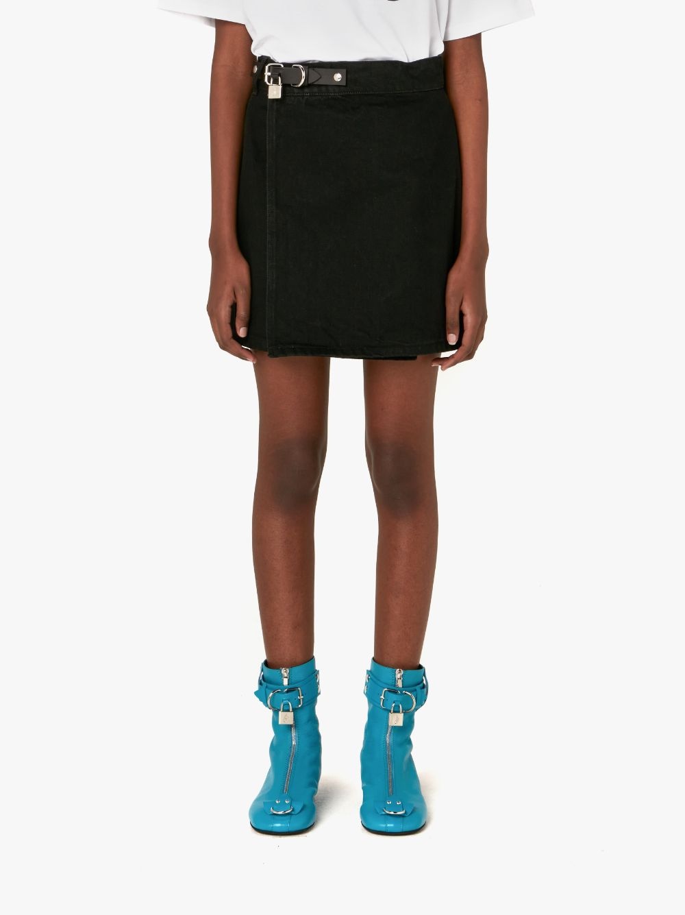 JW Anderson side-panel mid-rise miniskirt - Black