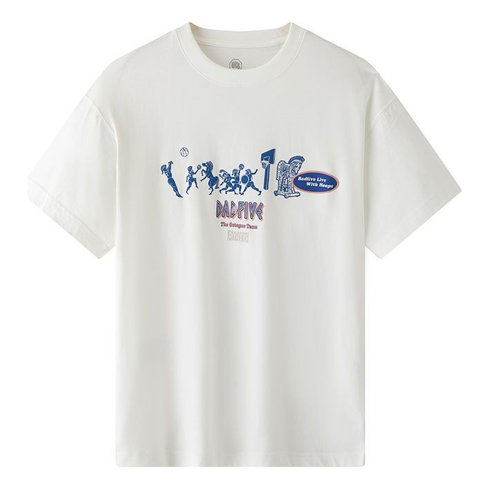 Li-Ning BadFive Graphic T-shirt 'White Blue' AHST279-7 - 1