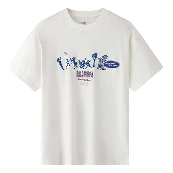 Li-Ning BadFive Graphic T-shirt 'White Blue' AHST279-7 - 1