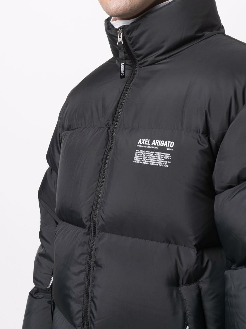 padded zip-up down jacket - 5