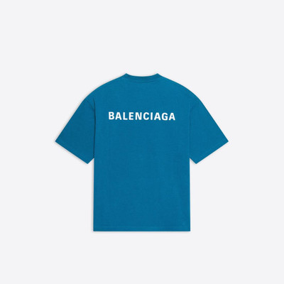 BALENCIAGA Men's Logo T-shirt Medium Fit in Indigo outlook