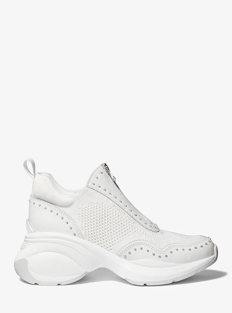 Zuma Studded Mixed-Media Trainer - 1