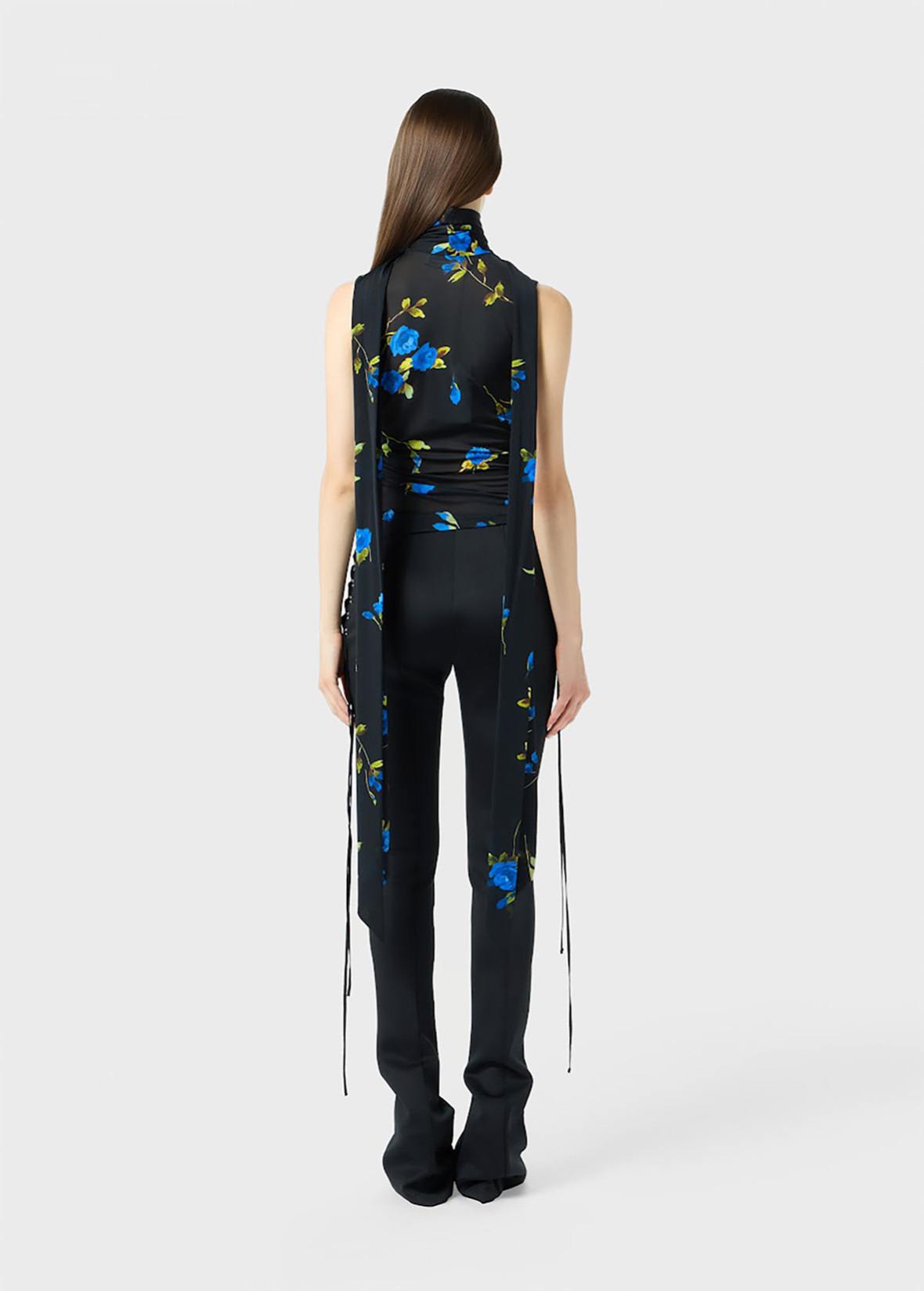 PRINTED JERSEY TOP WITH SCARF - 4