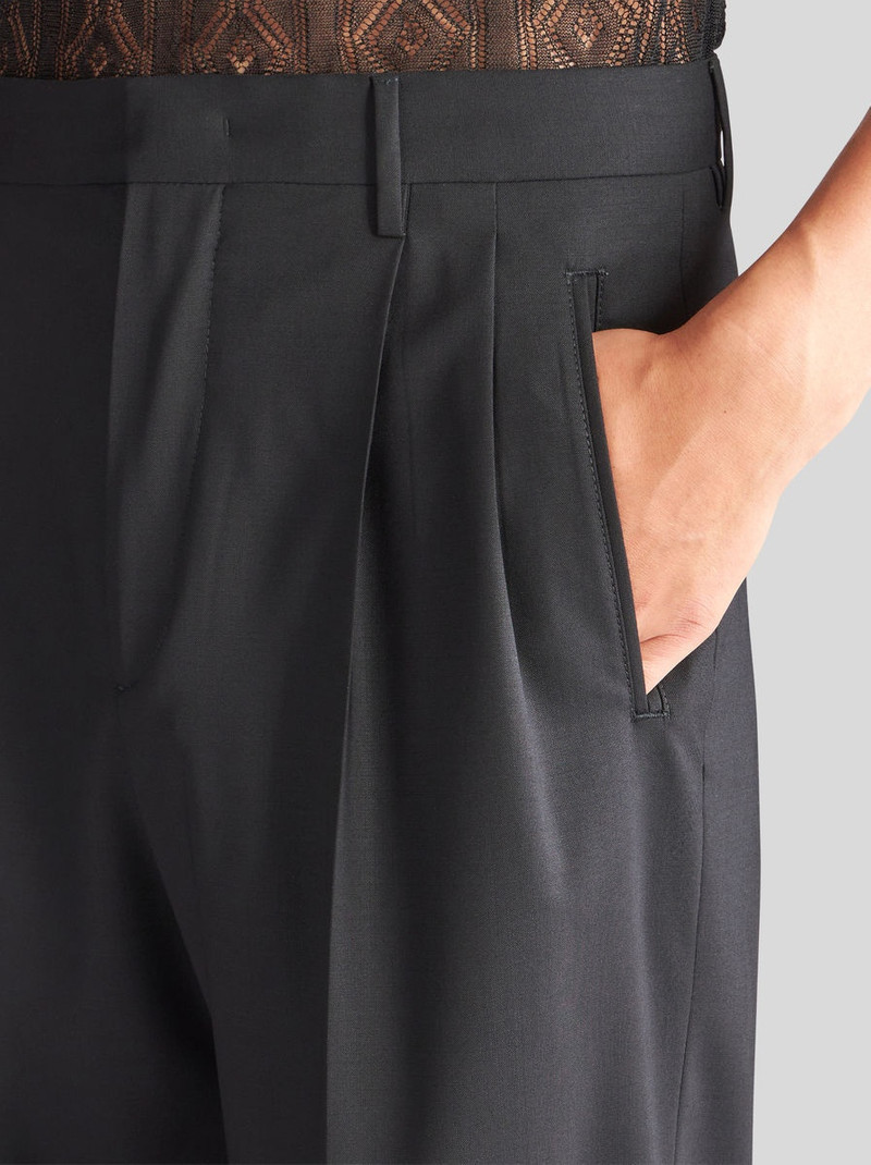 Etro STRETCH WOOL TROUSERS WITH PLEATS outlook