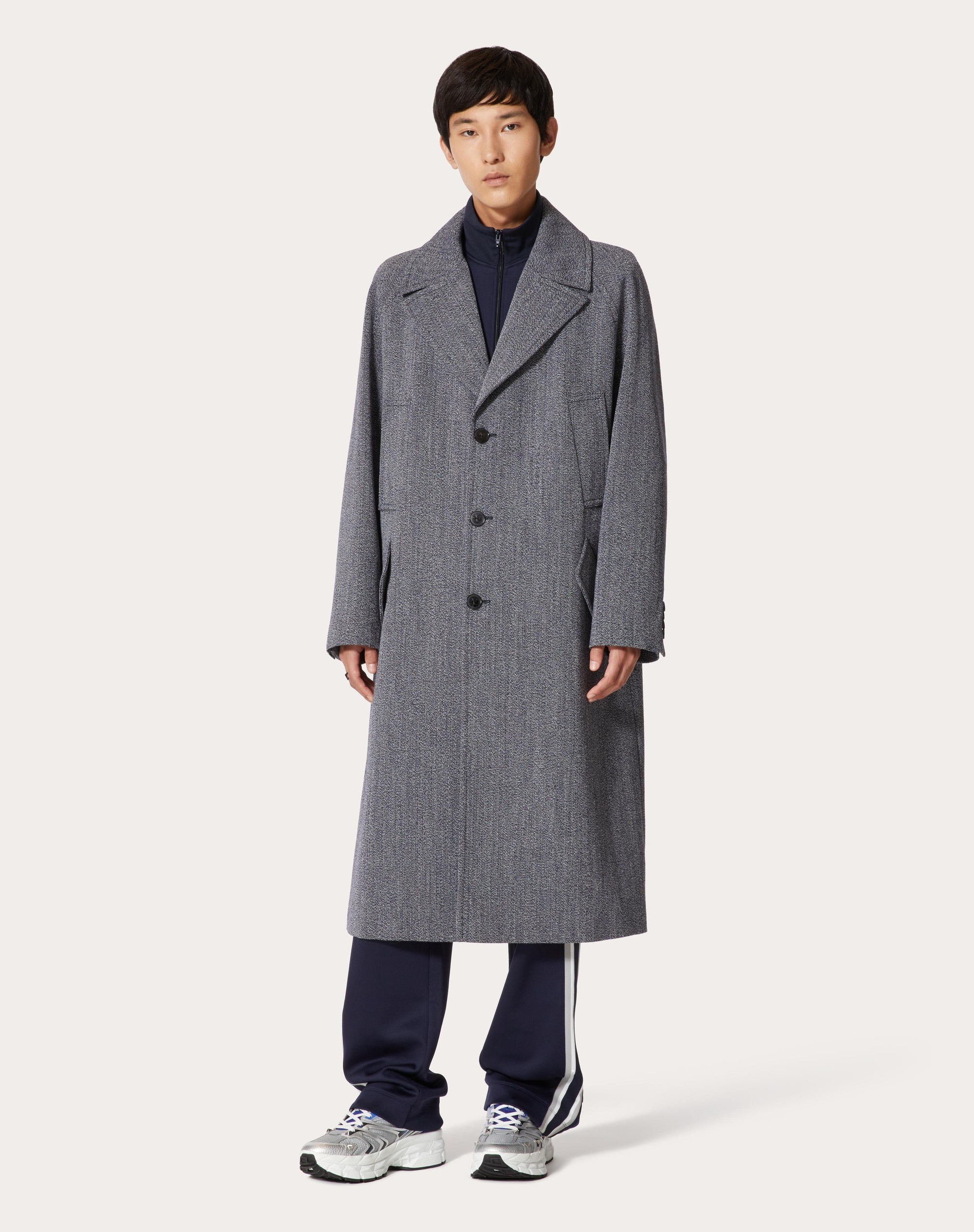 SINGLE-BREASTED WOOL COAT - 3