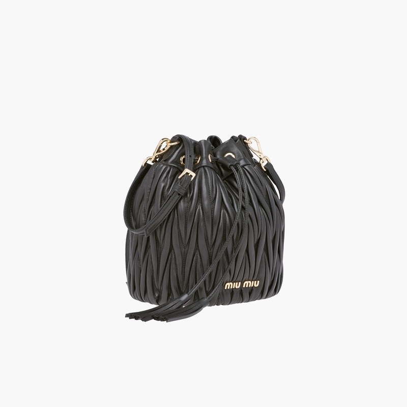 Matelassé nappa leather bucket bag - 5
