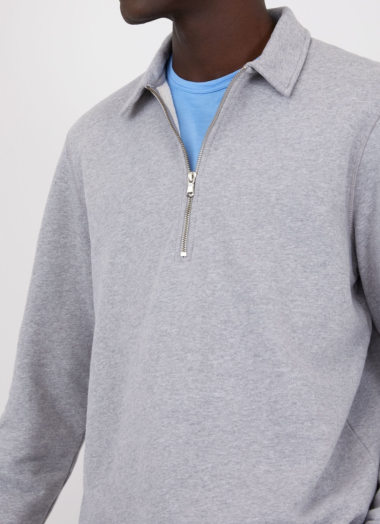 Zip Polo Loopback Sweatshirt - 5