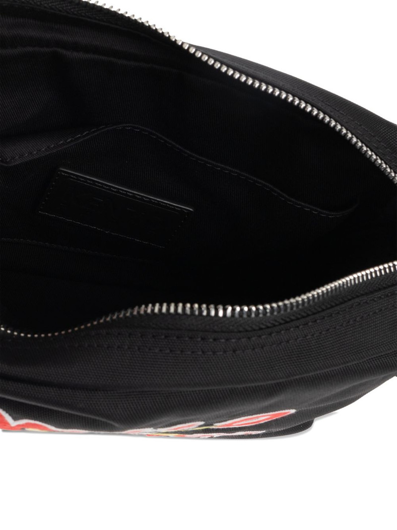 graphic-embroidered messenger bag 5