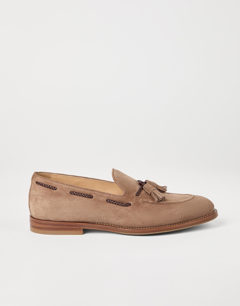 Suede loafers with tassels 5