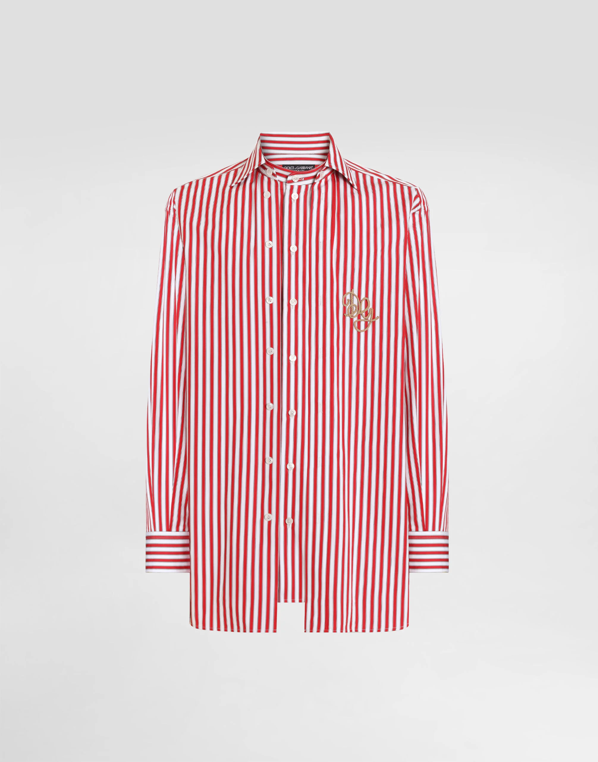 Striped poplin shirt - 1
