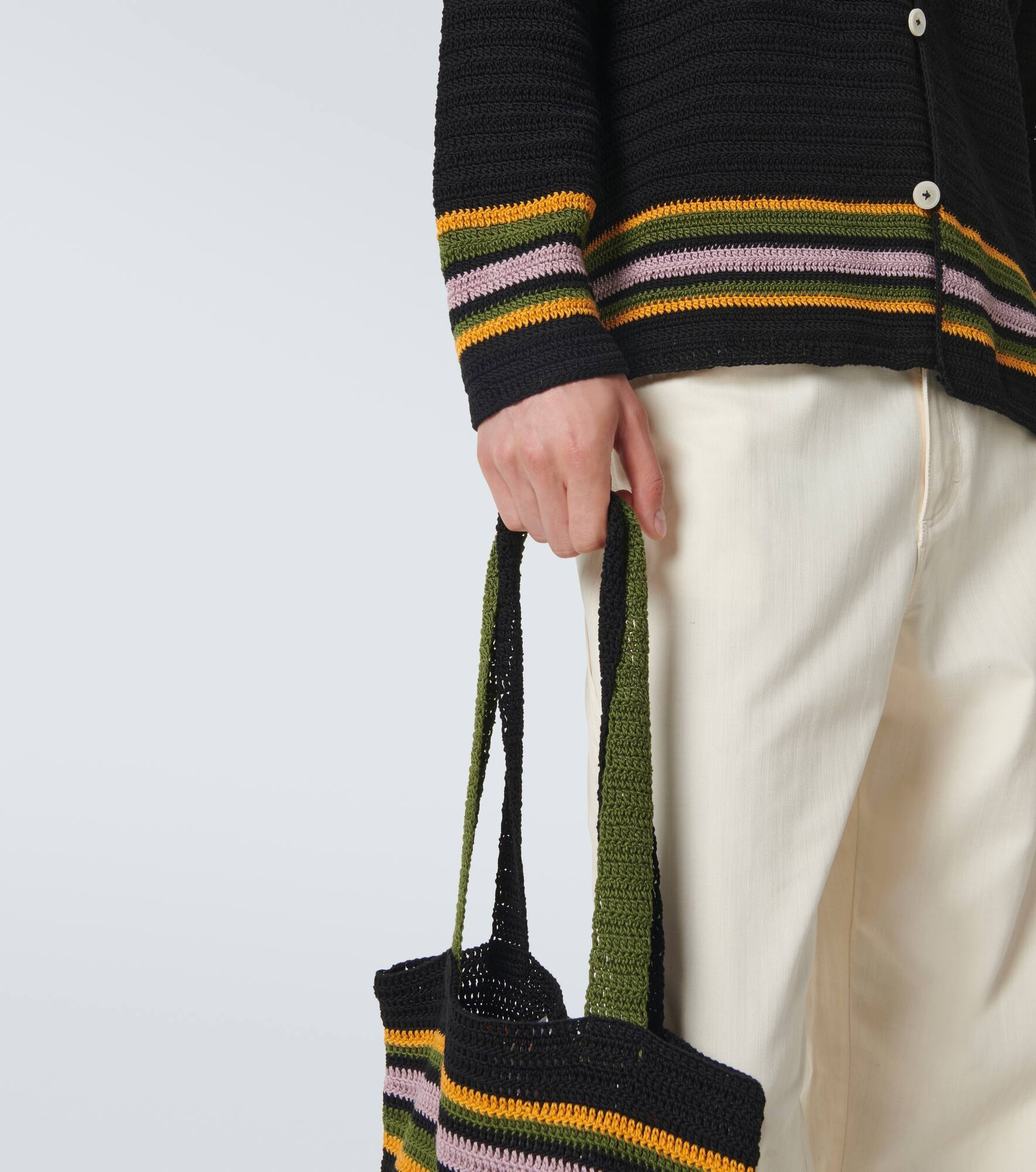 Harbor Stripe cotton cardigan - 6