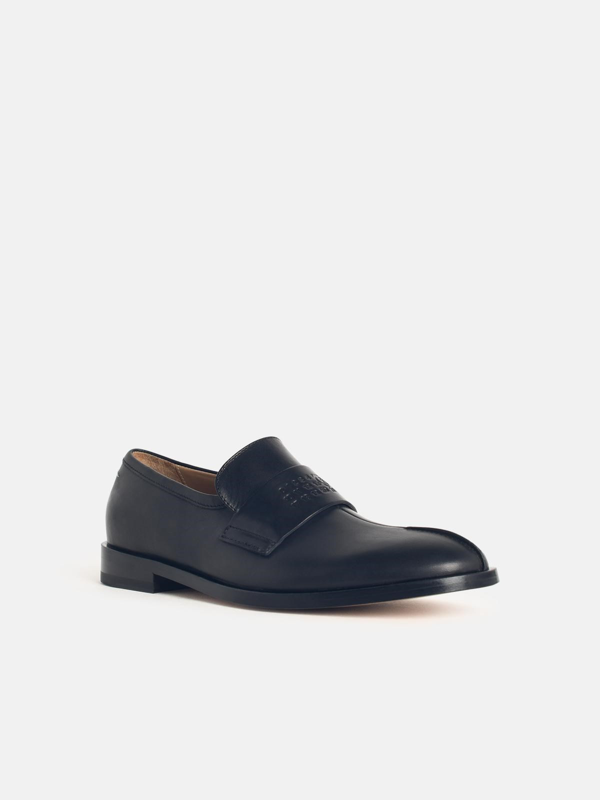 BLACK LEATHER LOAFERS - 2