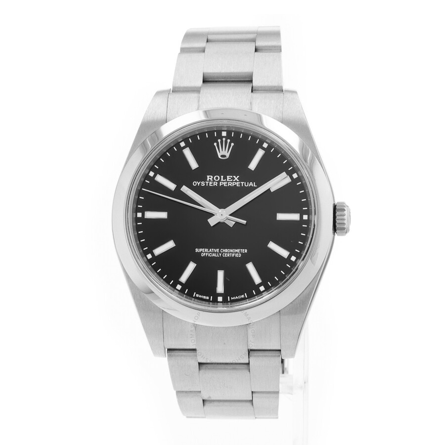 Pre-owned Rolex Oyster Perpetual 39 Automatic Chronometer Black Dial Men's Watch 114300 BKSO - 4