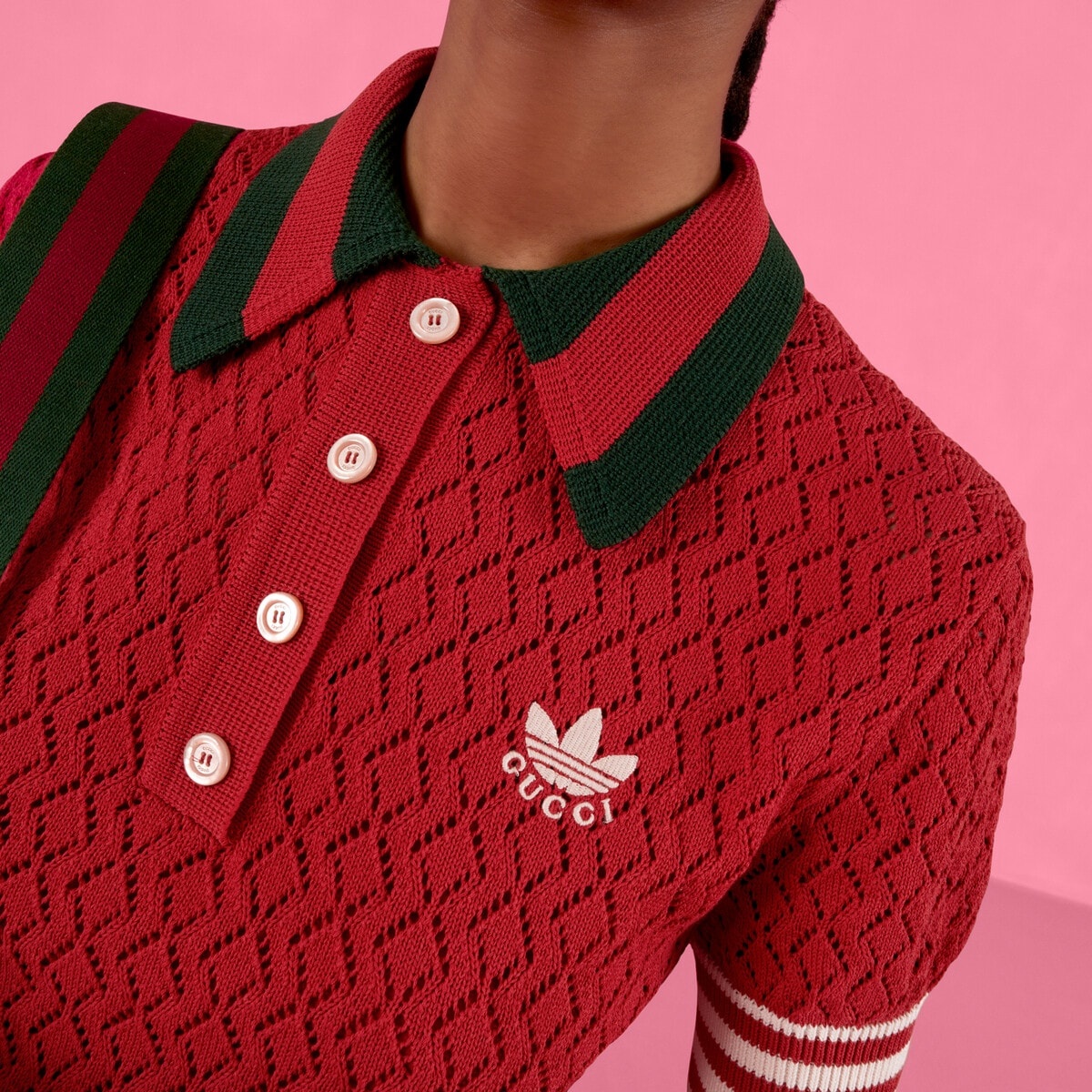 adidas x Gucci cotton polo - 4