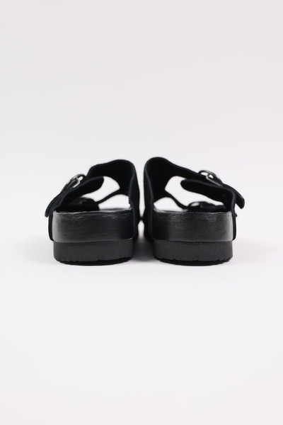 NEEDLES Suede Leather Double Strap Sandal - Black outlook