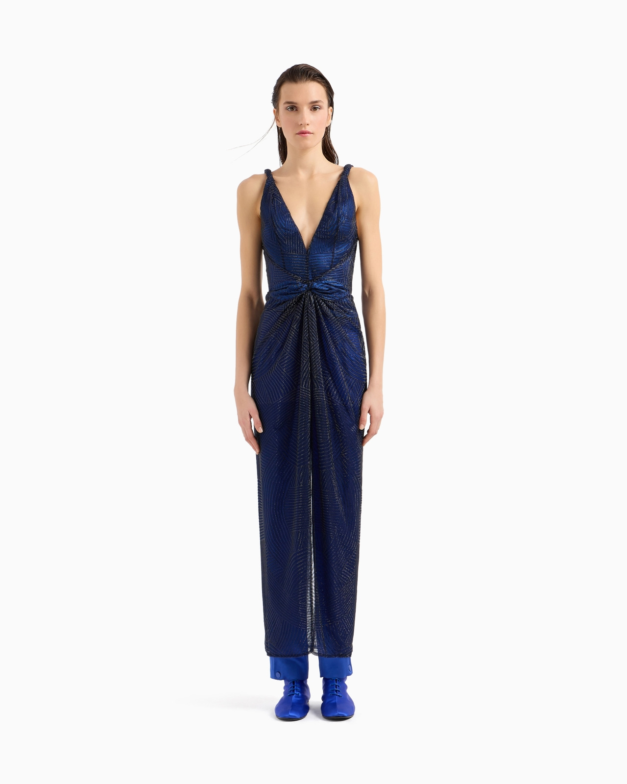 Embroidered long dress - 4