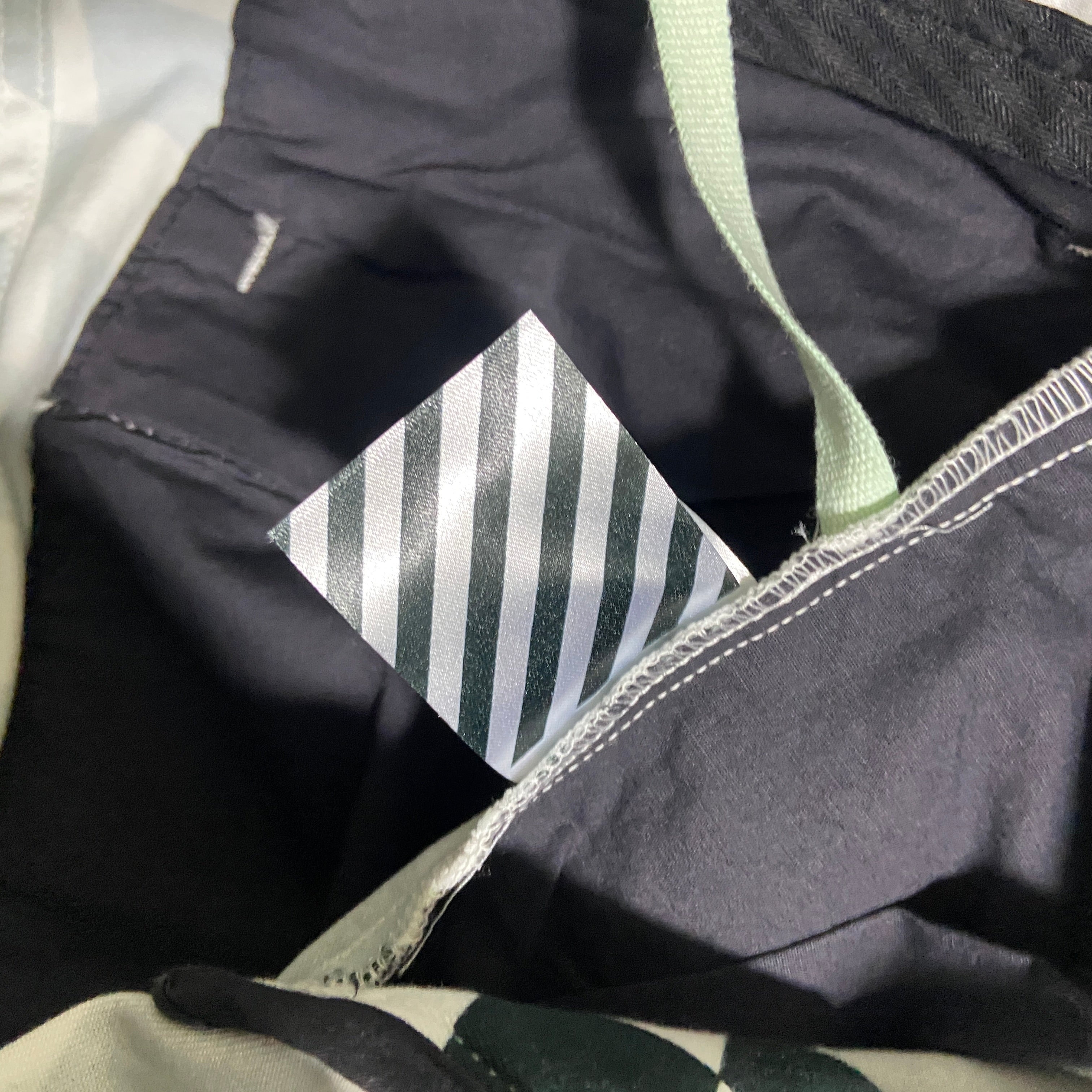 Off-White fall 2017 Runway checker leaf chino pants 31 - 14