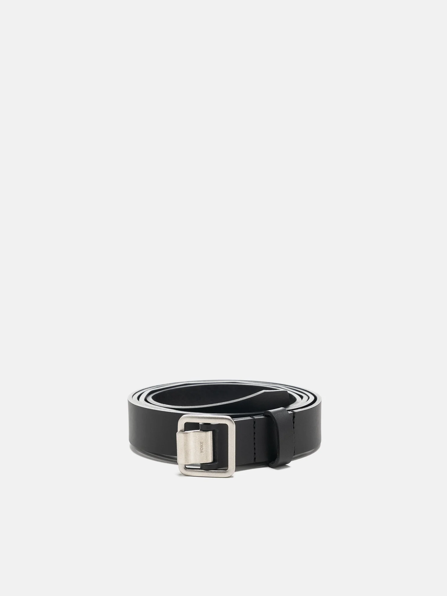 Leather Narrow Belt Black - 1