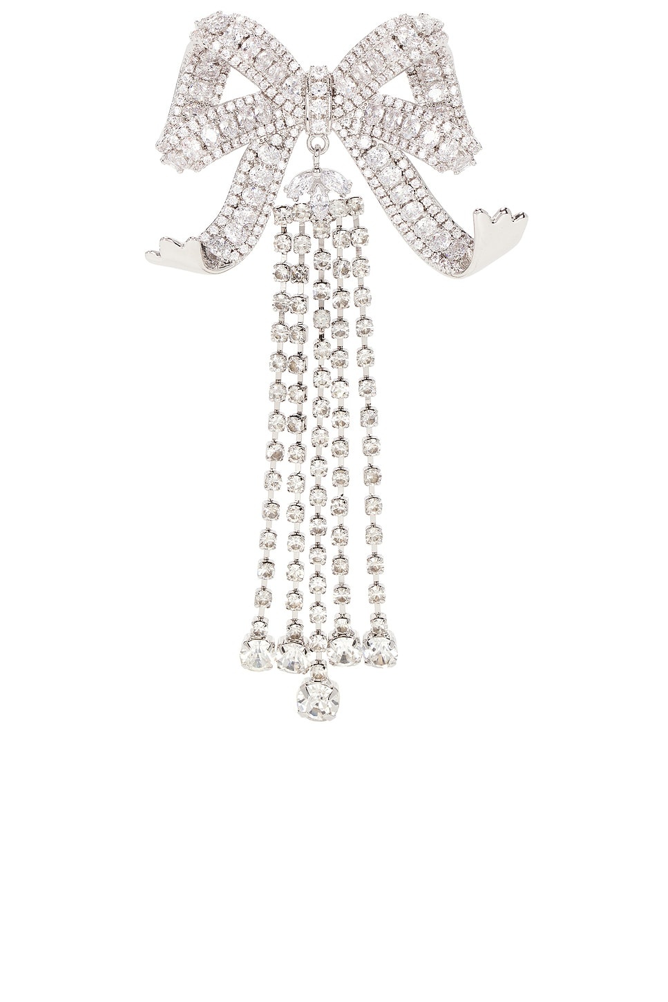 Crystal Bow Droplet Brooch - 1